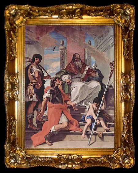 framed  Sebastiano Ricci Hl. Prokulus, Hl. Firmus und Hl. Rusticus von Verona sowie ein Engel, ta009-2